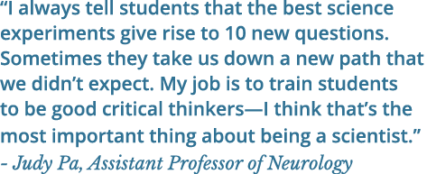 “I always tell students that the best science experiments give rise to 10 new questions. Sometimes they take us down ...