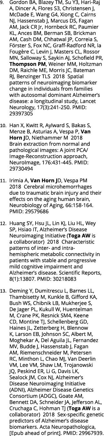 9  Gordon BA  Blazey TM  Su Y3  Hari-Raj A  Dincer A  Flores S3  Christensen J  McDade E  Wang G4  Xiong C  Cairns NJ   