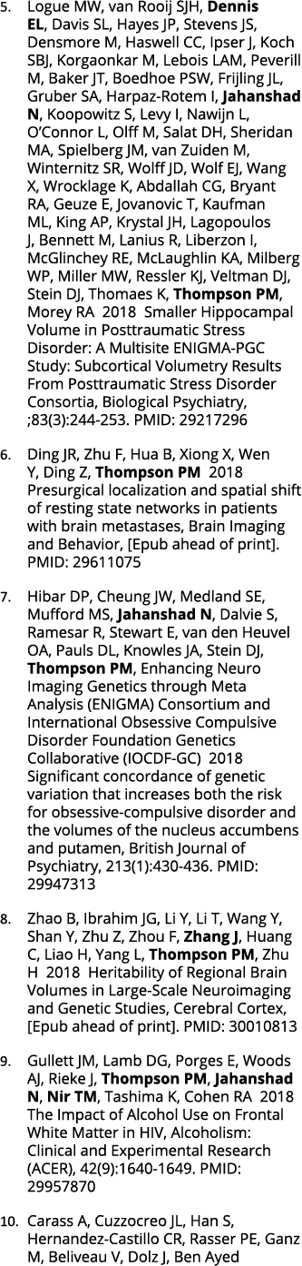5  Logue MW  van Rooij SJH  Dennis EL  Davis SL  Hayes JP  Stevens JS  Densmore M  Haswell CC  Ipser J  Koch SBJ  Kor   