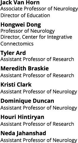 Jack Van Horn Associate Professor of Neurology Director of Education Hongwei Dong Professor of Neurology Director  Ce   