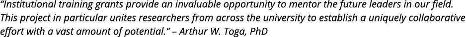  Institutional training grants provide an invaluable opportunity to mentor the future leaders in our field  This proj   