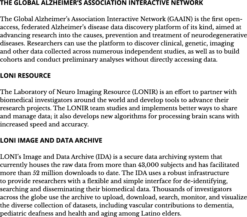 The Global Alzheimer s Association Interactive Network The Global Alzheimer s Association Interactive Network  GAAIN    
