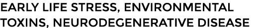 Early life stress, environmental toxins, neurodegenerative disease