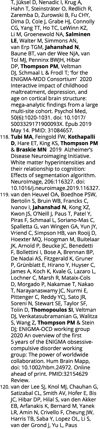 T, Jüksel D, Nenadic I, Krug A, Hahn T, Steinsträter O, Redlich R, Zaremba D, Zurowski B, Fu CHY, Dima D, Cole J, Gra   