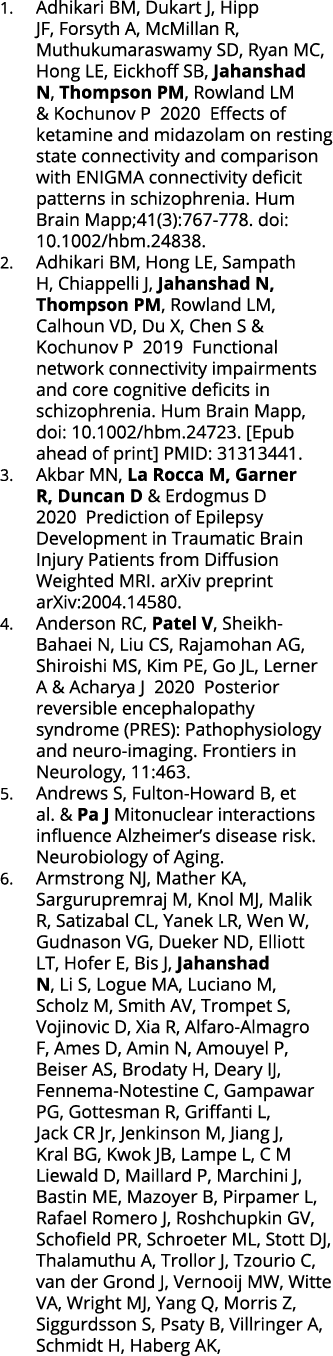 Adhikari BM, Dukart J, Hipp JF, Forsyth A, McMillan R, Muthukumaraswamy SD, Ryan MC, Hong LE, Eickhoff SB, Jahanshad    