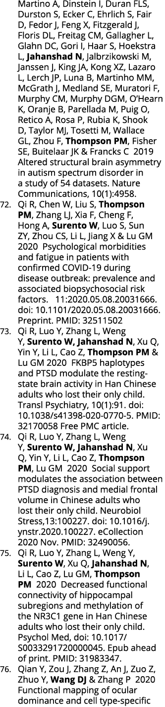 Martino A, Dinstein I, Duran FLS, Durston S, Ecker C, Ehrlich S, Fair D, Fedor J, Feng X, Fitzgerald J, Floris DL, Fr   