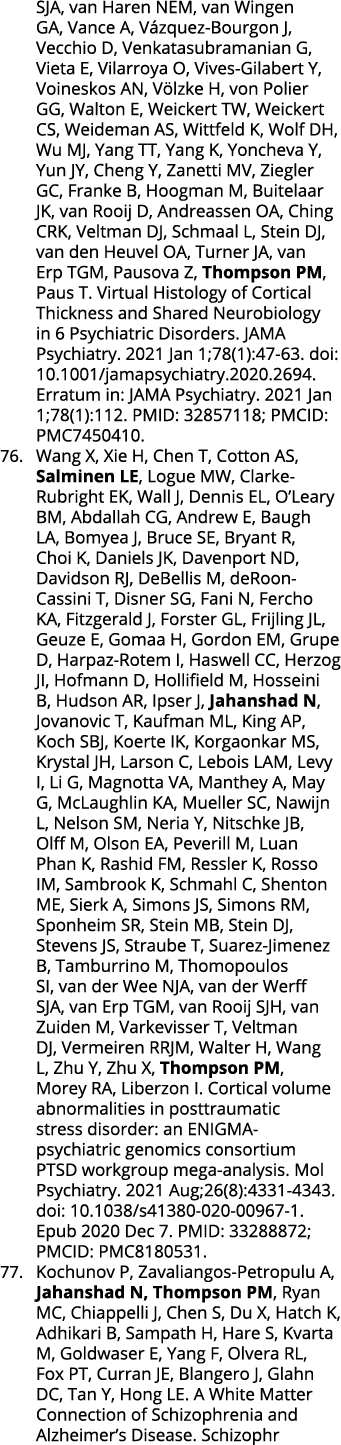 SJA, van Haren NEM, van Wingen GA, Vance A, Vázquez-Bourgon J, Vecchio D, Venkatasubramanian G, Vieta E, Vilarroya O,   