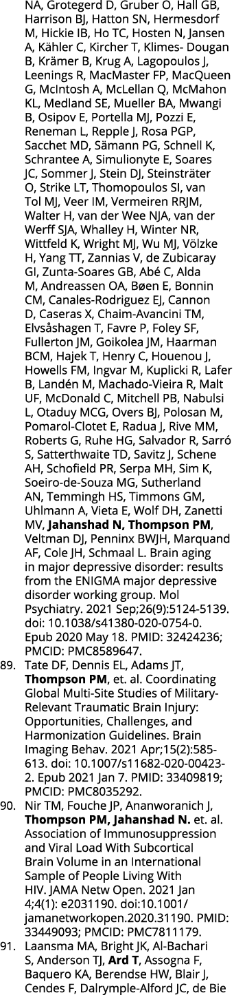 NA, Grotegerd D, Gruber O, Hall GB, Harrison BJ, Hatton SN, Hermesdorf M, Hickie IB, Ho TC, Hosten N, Jansen A, Kähle   