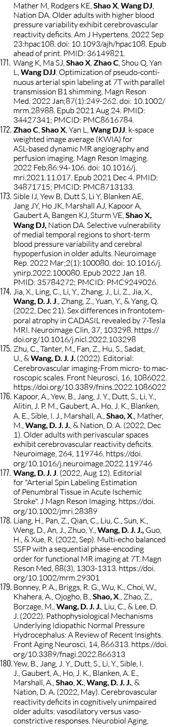 Mather M, Rodgers KE, Shao X, Wang DJ, Nation DA. Older adults with higher blood pressure variability exhibit cerebro...