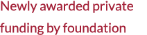 Newly awarded private funding by foundation