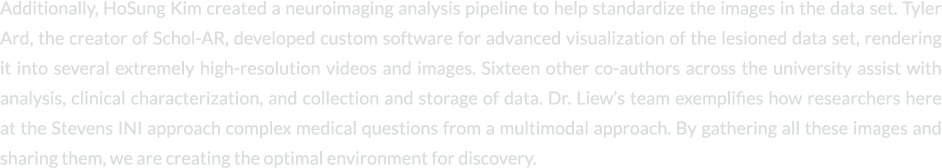 Additionally, HoSung Kim created a neuroimaging analysis pipeline to help standardize the images in the data set. Tyl...