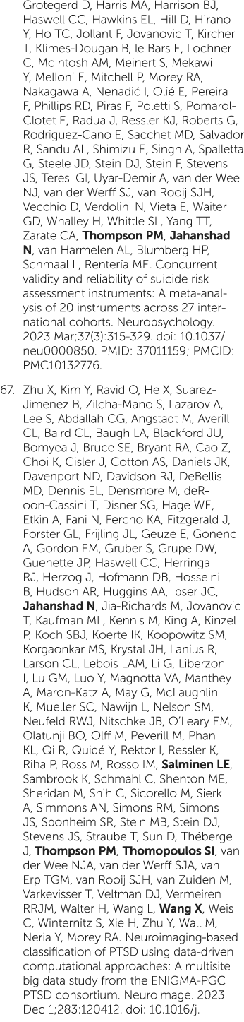 Grotegerd D, Harris MA, Harrison BJ, Haswell CC, Hawkins EL, Hill D, Hirano Y, Ho TC, Jollant F, Jovanovic T, Kircher...