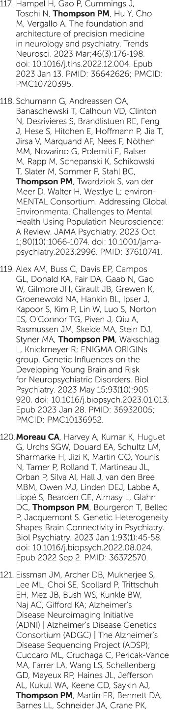 117. Hampel H, Gao P, Cummings J, Toschi N, Thompson PM, Hu Y, Cho M, Vergallo A. The foundation and architecture of ...