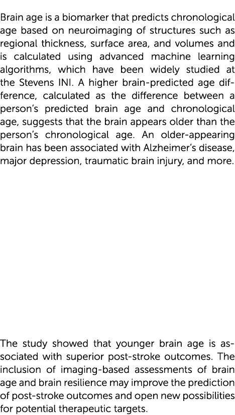 Brain age is a biomarker that predicts chronological age based on neuroimaging of structures such as regional thickn...