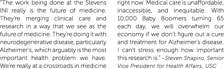 “The work being done at the Stevens INI really is the future of medicine. They’re merging clinical care and research ...