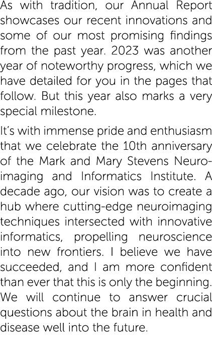 As with tradition, our Annual Report showcases our recent innovations and some of our most promising findings from th...