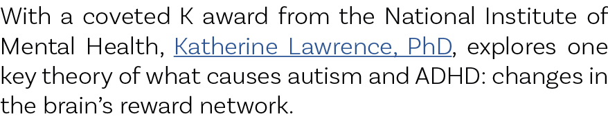With a coveted K award from the National Institute of Mental Health, Katherine Lawrence, PhD, explores one key theory...